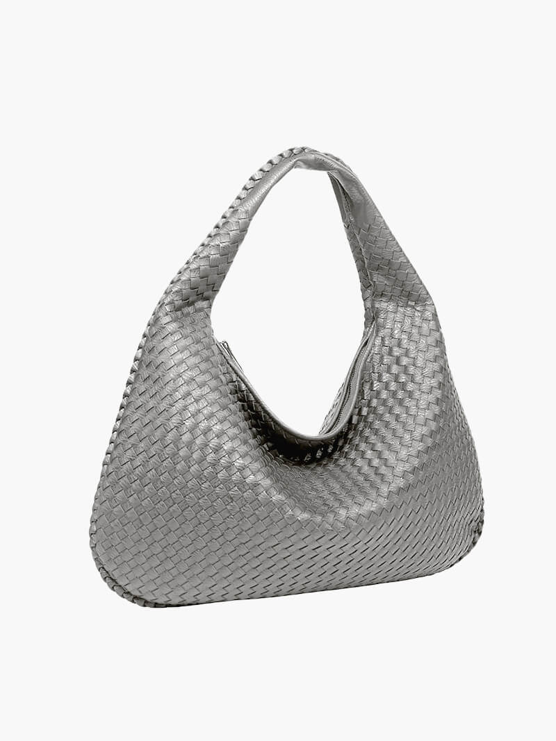 Vega Woven Hobo Bag | Vegan Leather Shoulder Bag