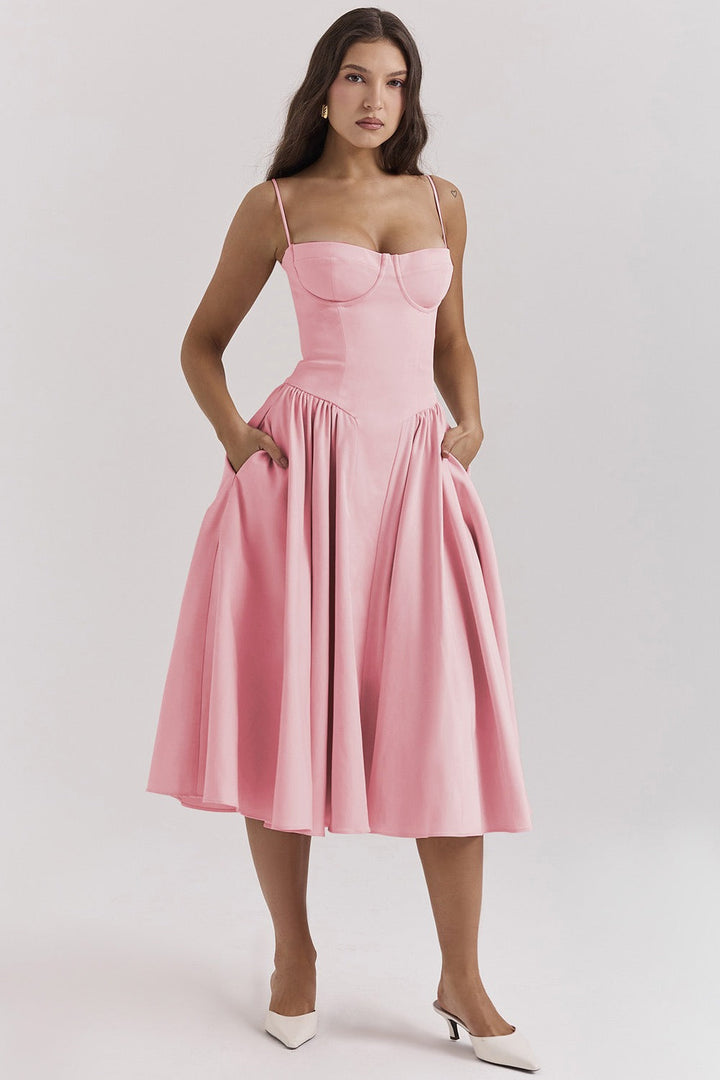 Scarlet Open-Back Dress | Elegant & Chic Mini