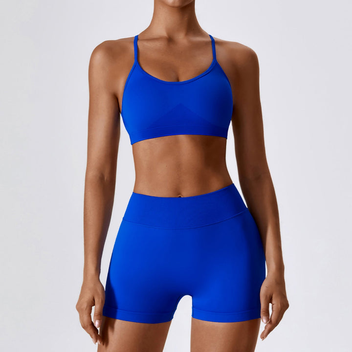 FlexFit Seamless Yoga Set | 2-Piece Crop Top & Shorts Workout Outfit