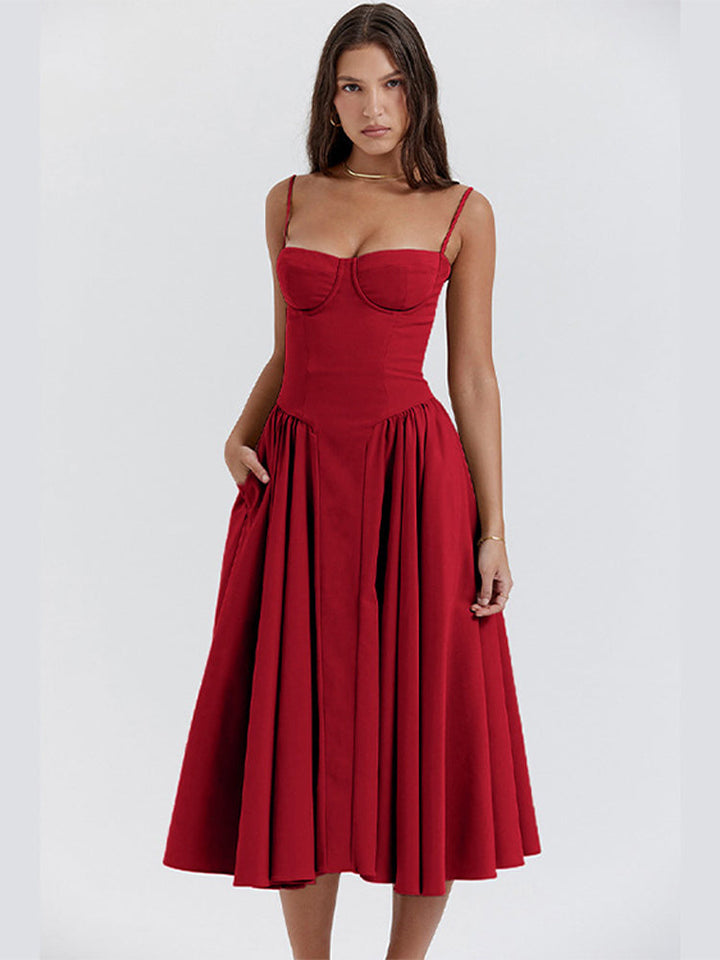 Scarlet Open-Back Dress | Elegant & Chic Mini
