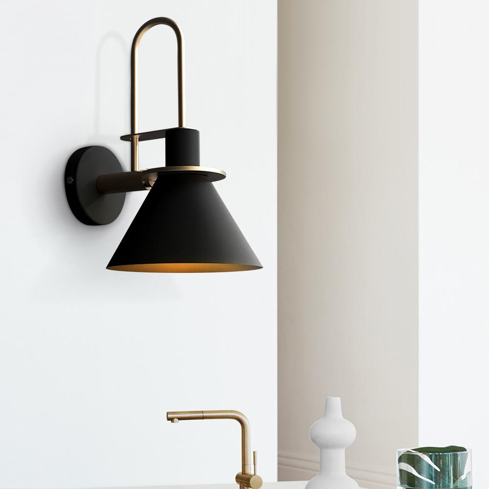 Luxe Matte Black Wall Lamp – Mid-Century Modern Industrial Style