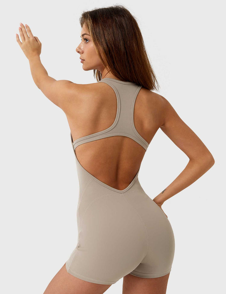 U-Neck Romper | Chic Backless Design