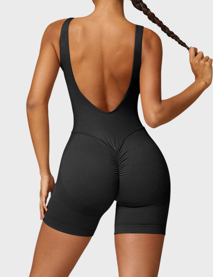 Swanky Romper | Ruched Design & Compression Waistband for Flattering Fit