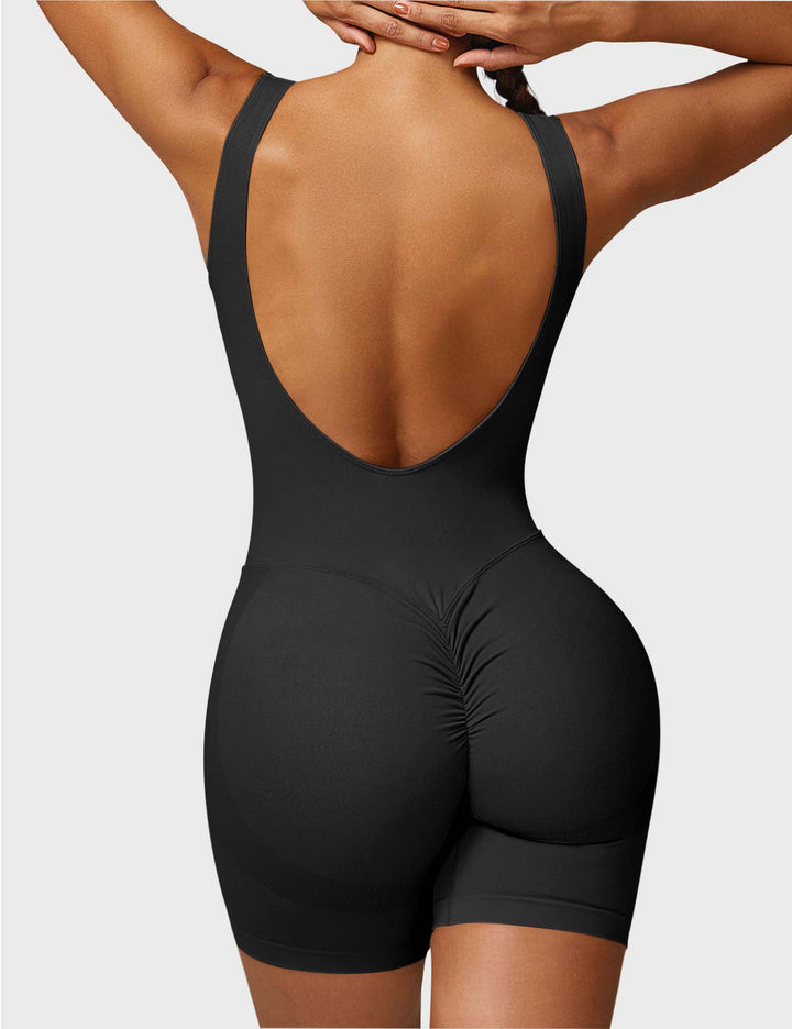 Swanky Romper | Ruched Design & Compression Waistband for Flattering Fit