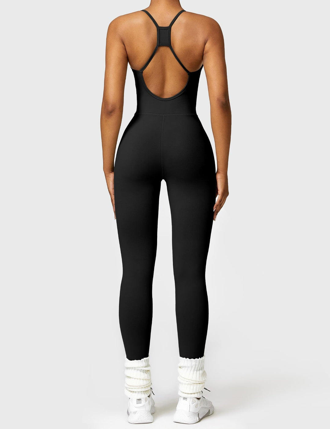 SculptFit Jumpsuit | Criss-Cross Backless & Waist Sculpting