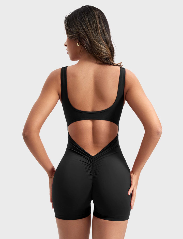 Velvetina V-Back Romper | Stylish & Comfortable All-Day Fit