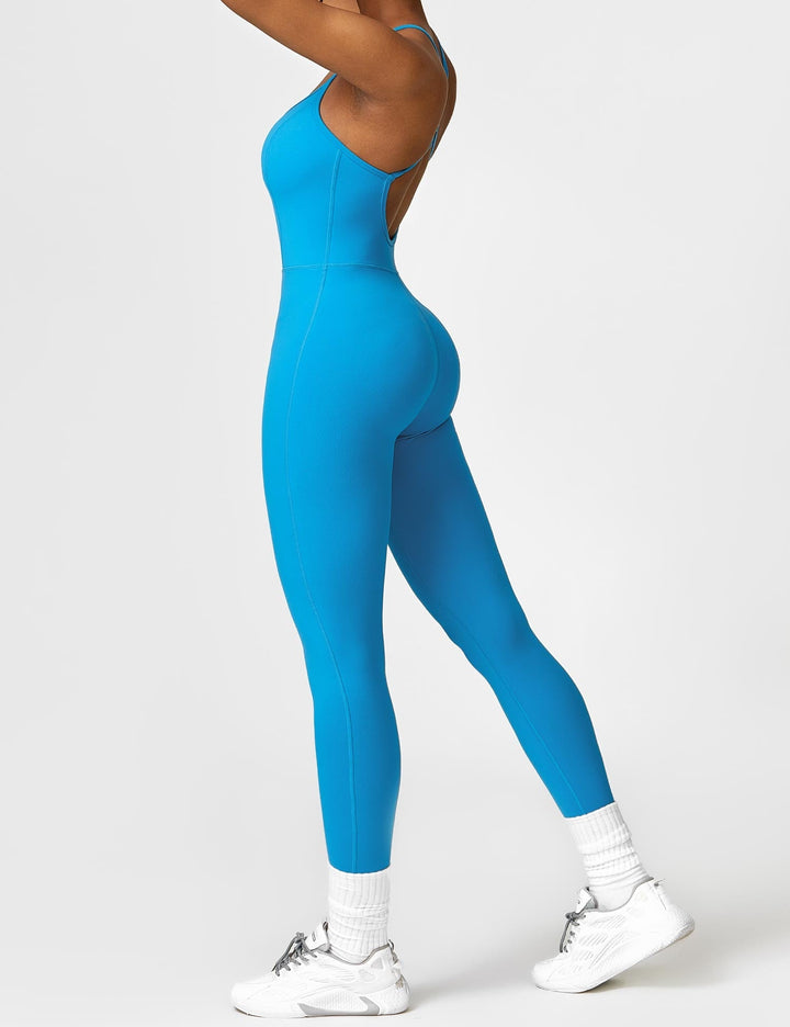 SculptFit Jumpsuit | Criss-Cross Backless & Waist Sculpting