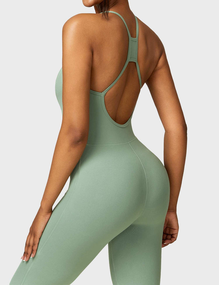 SculptFit Jumpsuit | Criss-Cross Backless & Waist Sculpting