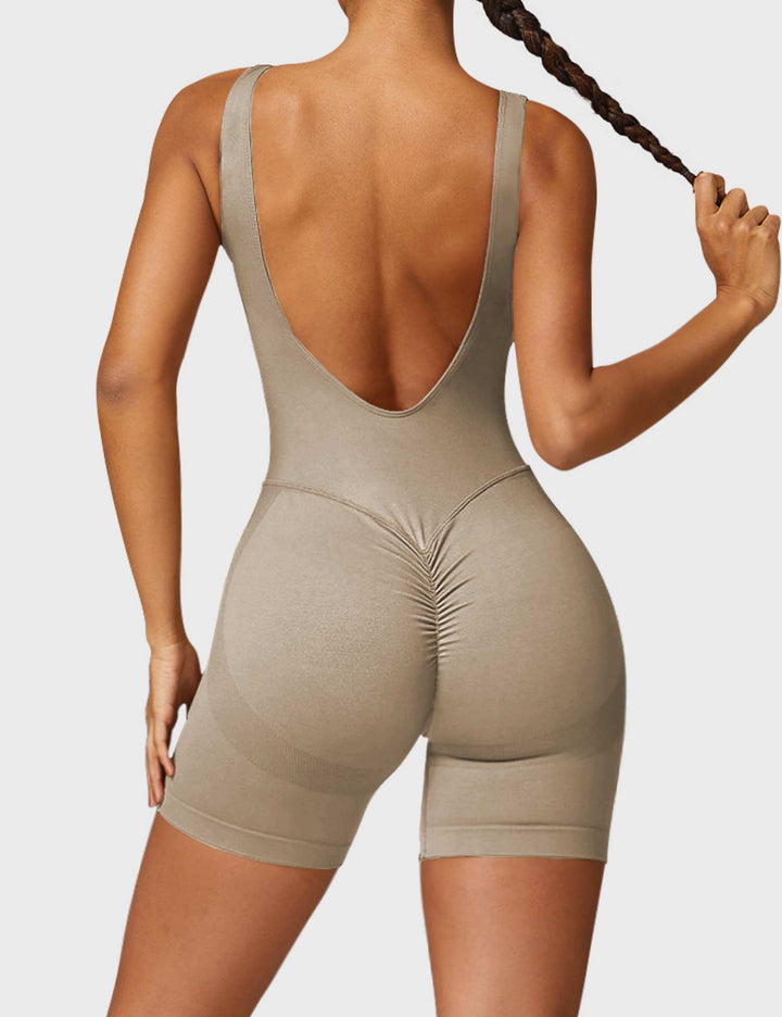 Swanky Romper | Ruched Design & Compression Waistband for Flattering Fit