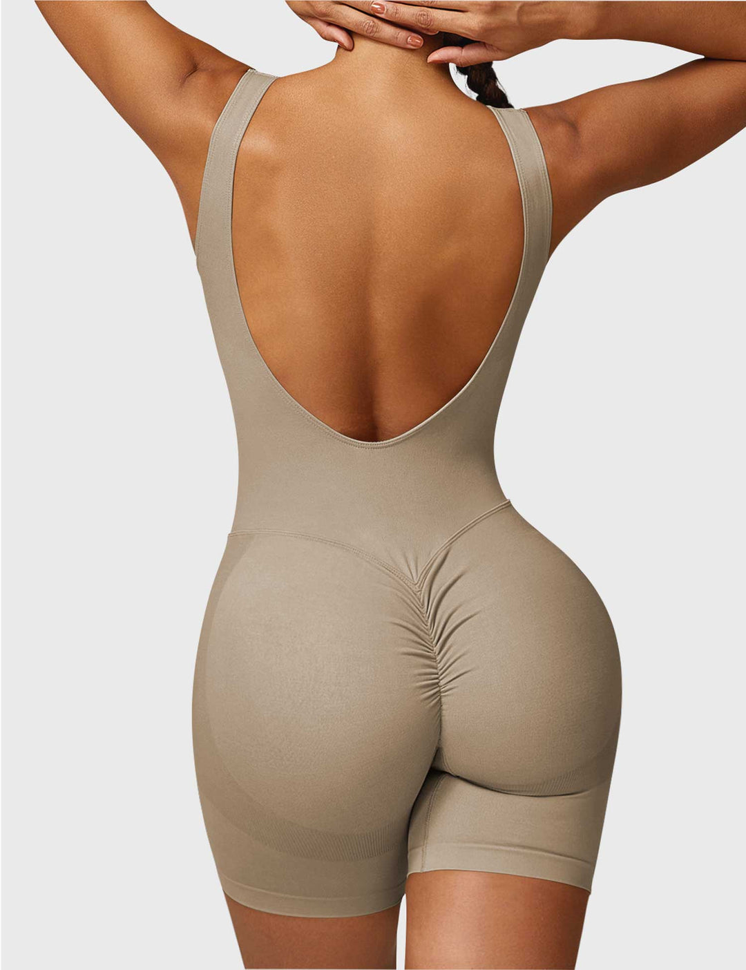 Swanky Romper | Ruched Design & Compression Waistband for Flattering Fit