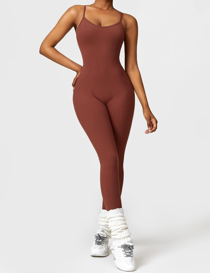 SculptFit Jumpsuit | Criss-Cross Backless & Waist Sculpting