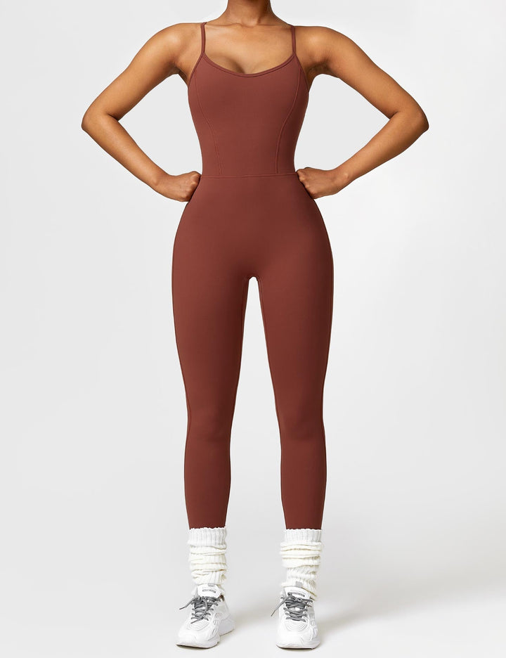 SculptFit Jumpsuit | Criss-Cross Backless & Waist Sculpting