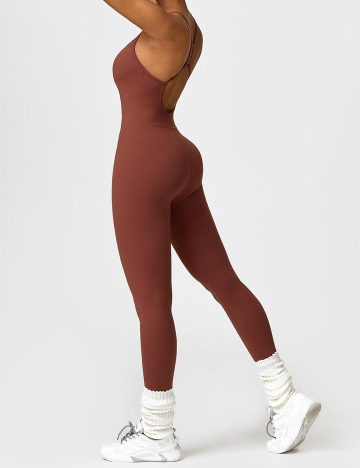 SculptFit Jumpsuit | Criss-Cross Backless & Waist Sculpting