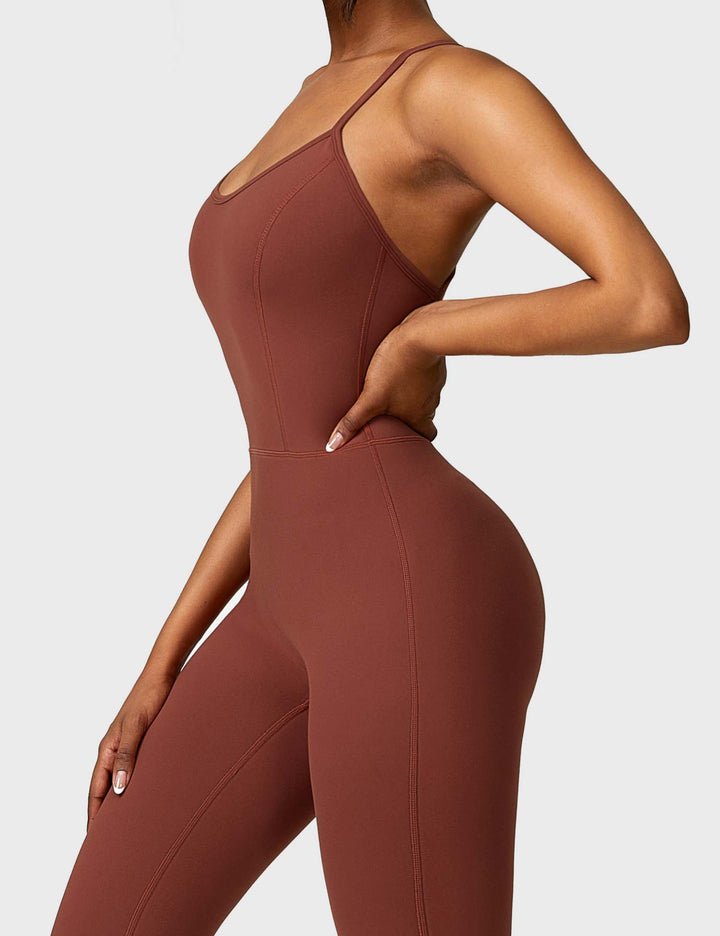 SculptFit Jumpsuit | Criss-Cross Backless & Waist Sculpting