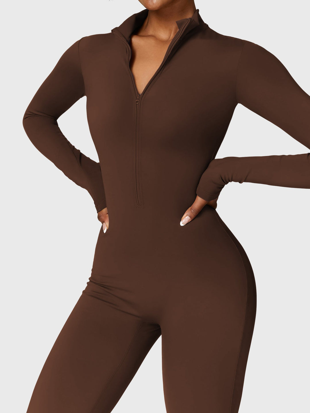 Sara - Cozy Fleece-Lined Zipper Jumpsuit