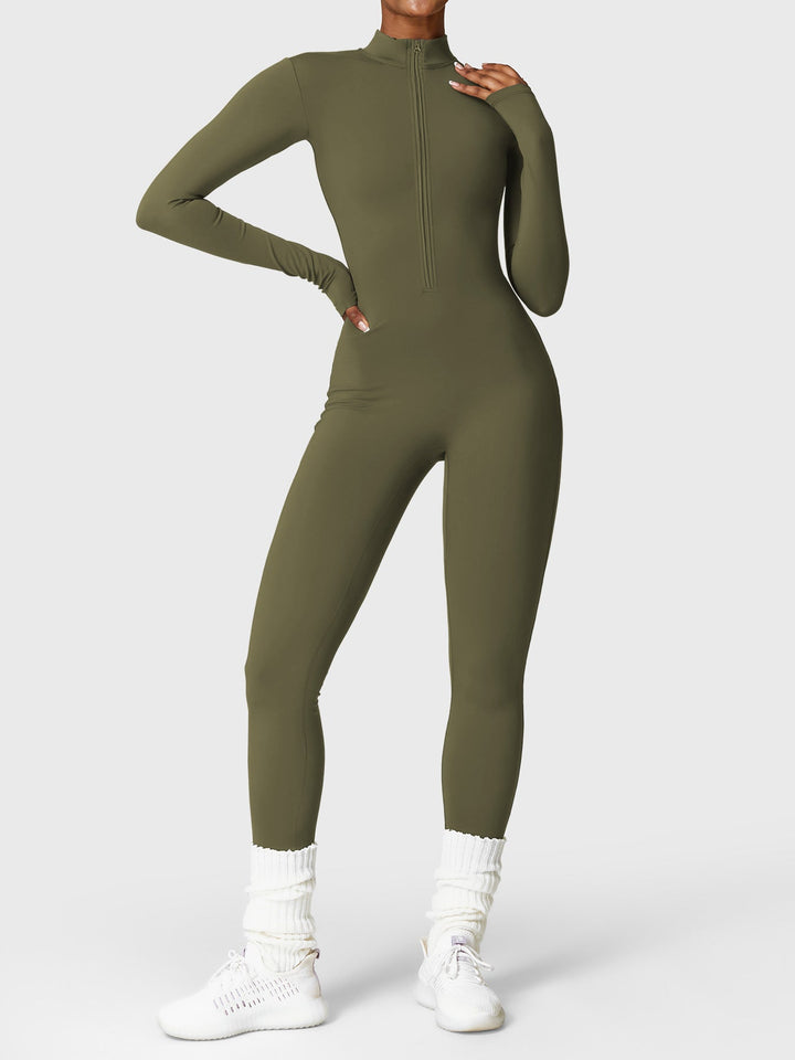 Sara - Cozy Fleece-Lined Zipper Jumpsuit