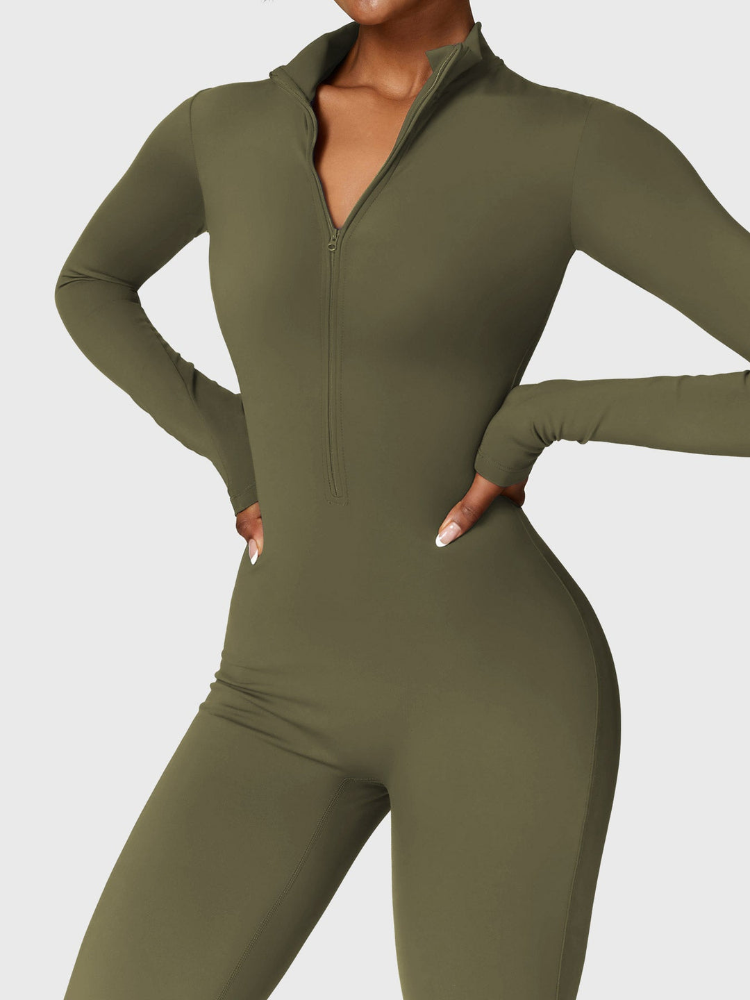 Sara - Cozy Fleece-Lined Zipper Jumpsuit