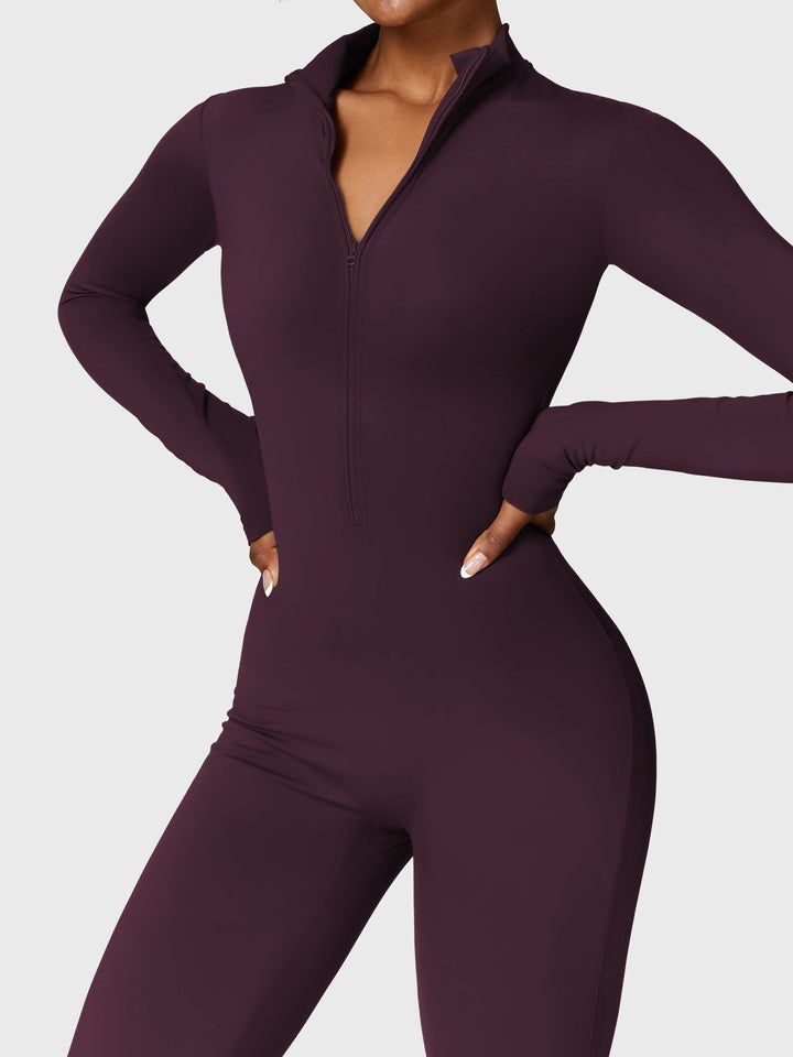 Sara - Cozy Fleece-Lined Zipper Jumpsuit