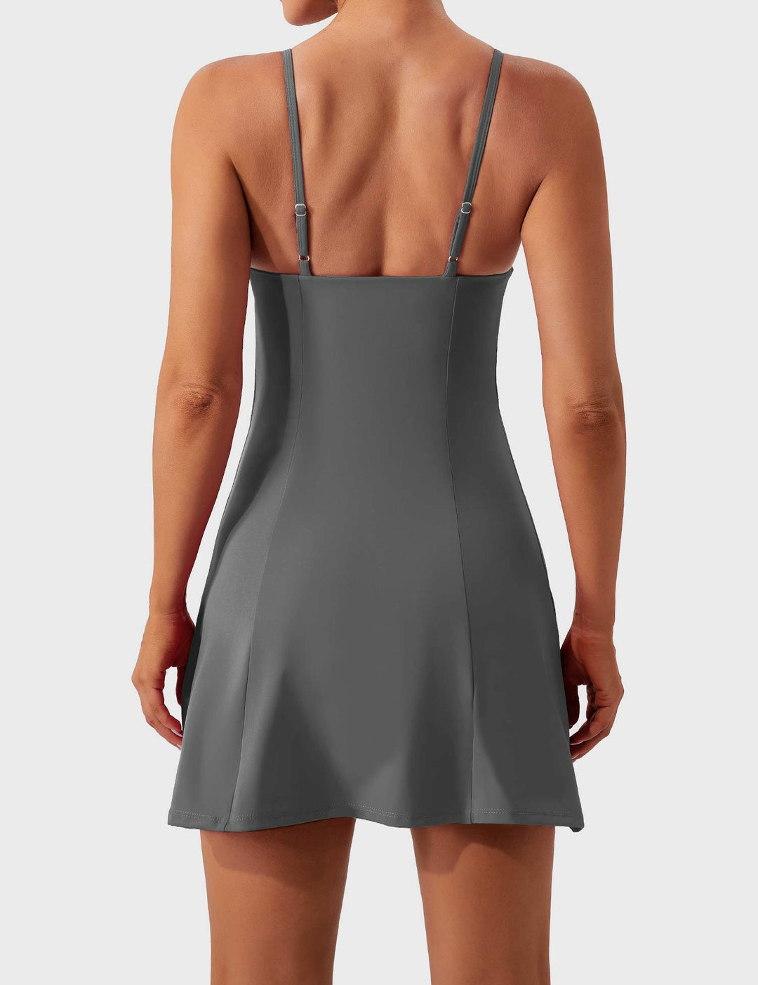 AceFit Tennis Skort | Spaghetti Strap V-Neck & Built-In Shorts for Comfort