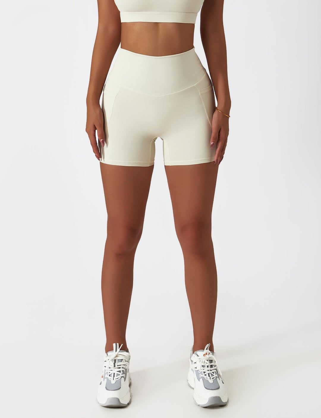 Athléva Luxe Activewear Set | Asymmetrical One-Shoulder Top with High-Waisted Shorts or Leggings