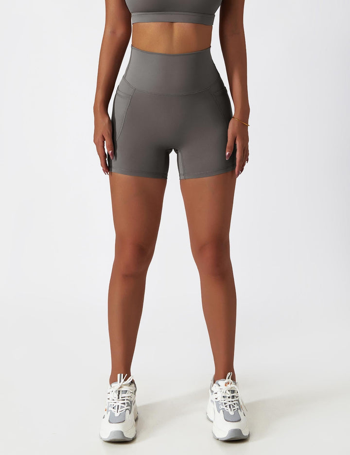 Athléva Luxe Activewear Set | Asymmetrical One-Shoulder Top with High-Waisted Shorts or Leggings