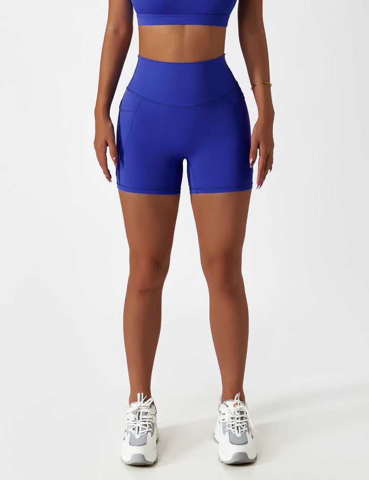 Athléva Luxe Activewear Set | Asymmetrical One-Shoulder Top with High-Waisted Shorts or Leggings