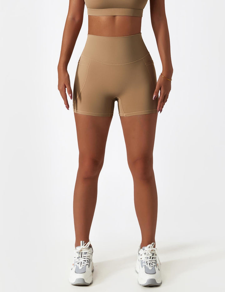 Athléva Luxe Activewear Set | Asymmetrical One-Shoulder Top with High-Waisted Shorts or Leggings