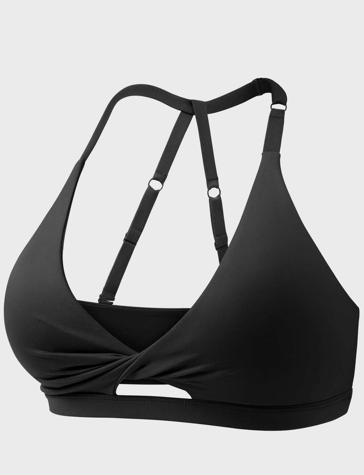 TwistFit Luxe Sports Bra | Flattering Twist Front & Adjustable Straps for Versatile Support