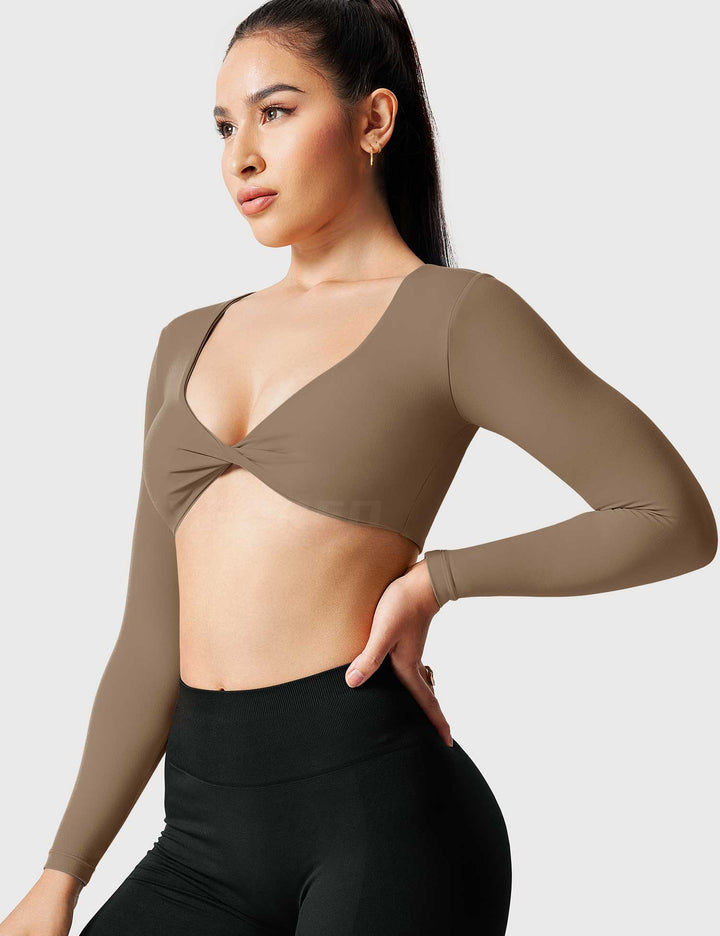 TwistFit V-Neck Sports Top | Sexy Cross Knot Design for Activewear & Casual Style