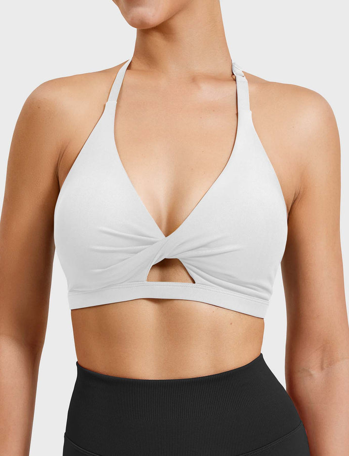 TwistFit Luxe Sports Bra | Flattering Twist Front & Adjustable Straps for Versatile Support