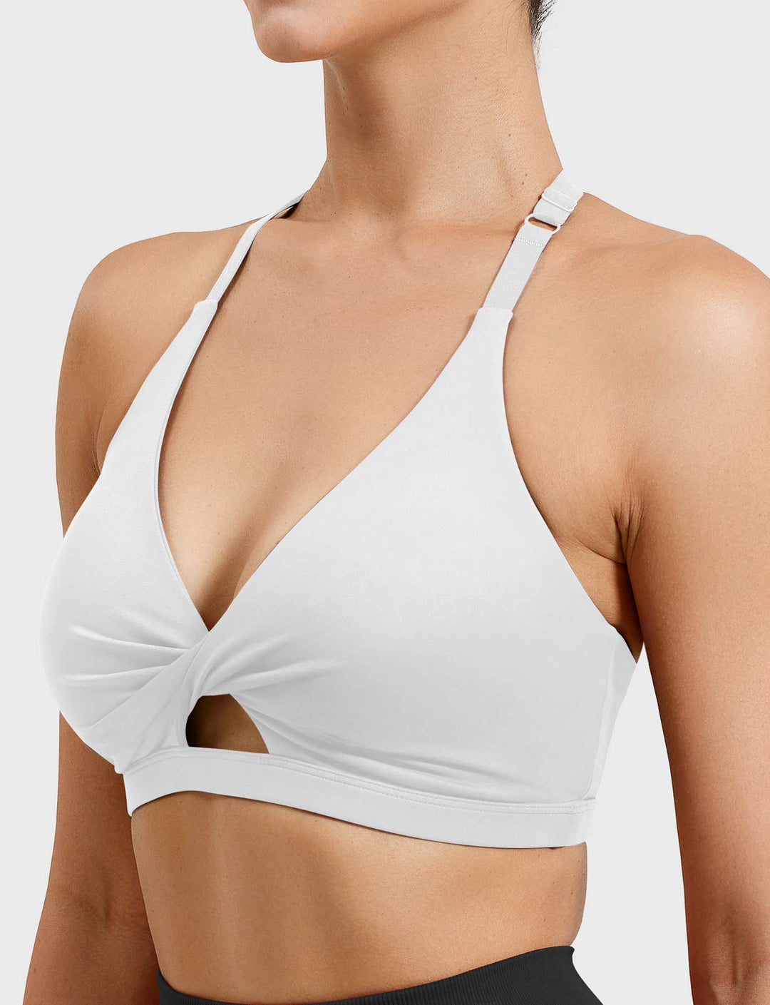 TwistFit Luxe Sports Bra | Flattering Twist Front & Adjustable Straps for Versatile Support