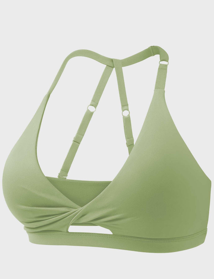 TwistFit Luxe Sports Bra | Flattering Twist Front & Adjustable Straps for Versatile Support