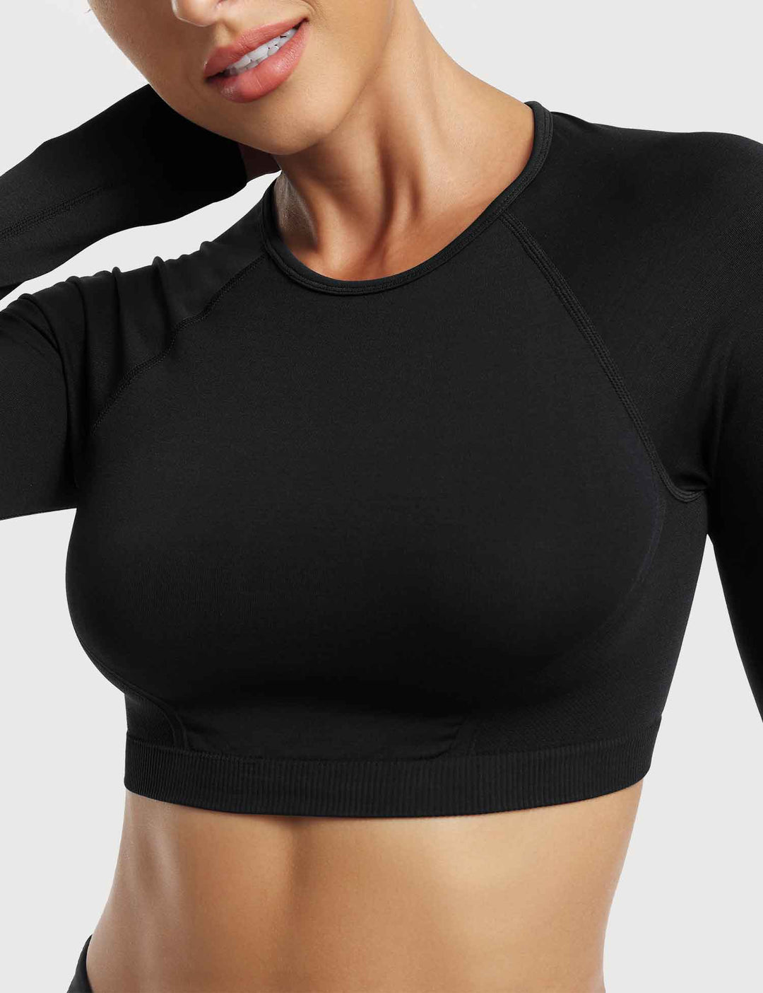 FlexiFit Seamless Crop Top | Open Back Design for Ultimate Comfort and Style