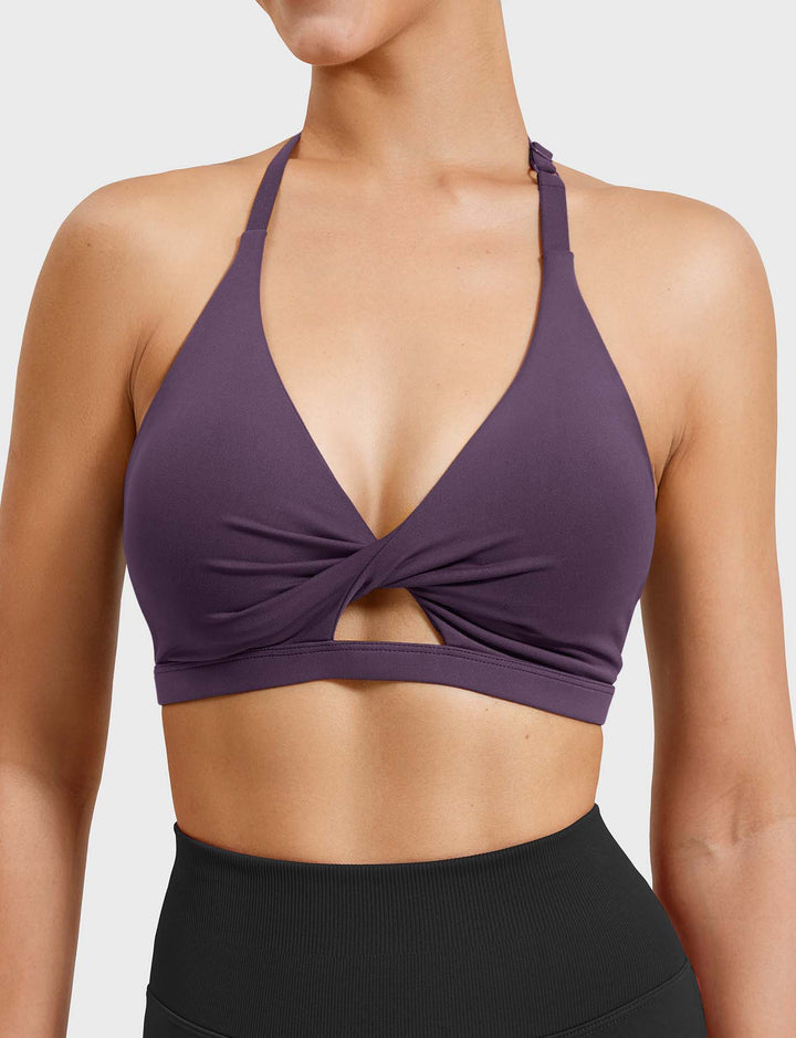 TwistFit Luxe Sports Bra | Flattering Twist Front & Adjustable Straps for Versatile Support