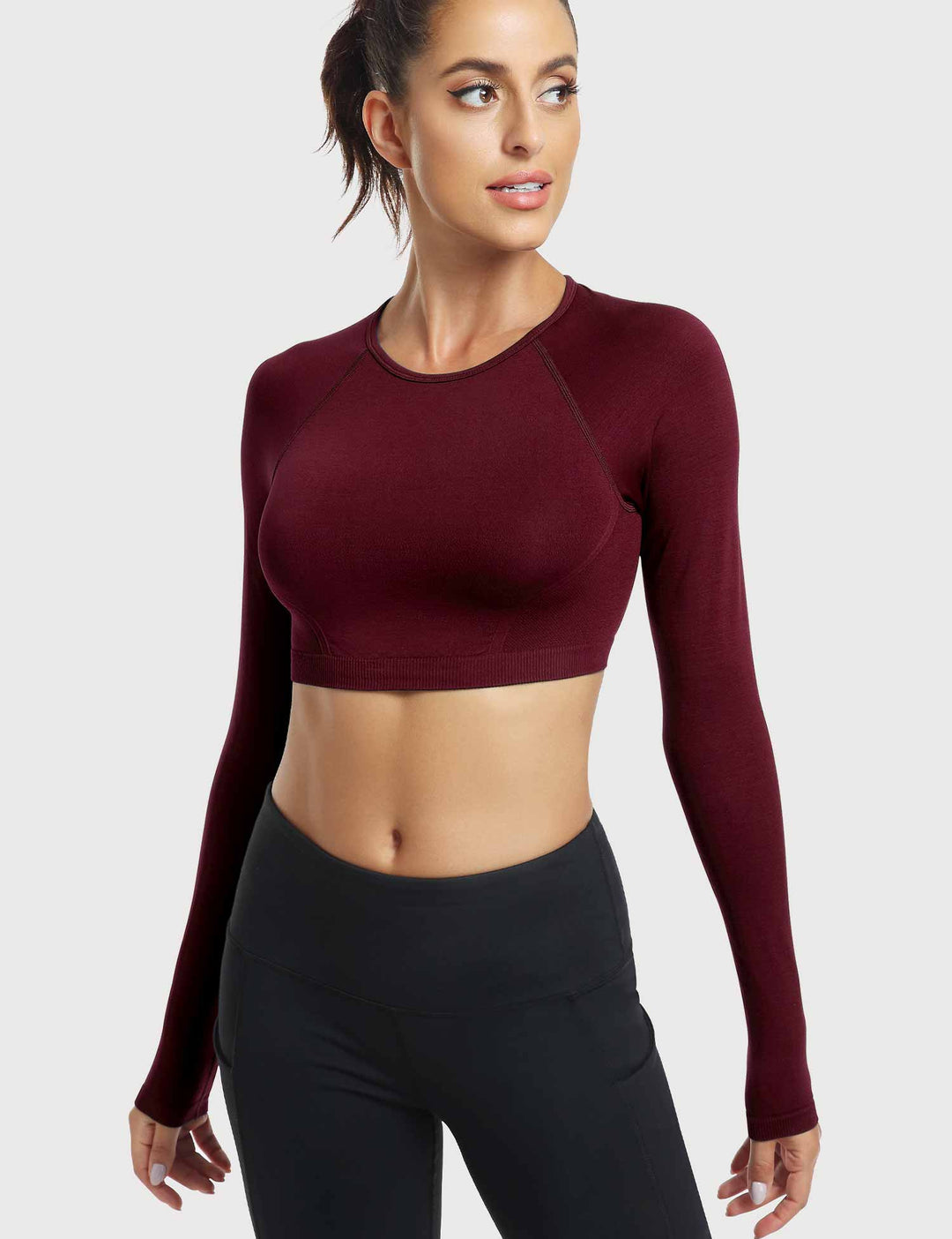 FlexiFit Seamless Crop Top | Open Back Design for Ultimate Comfort and Style