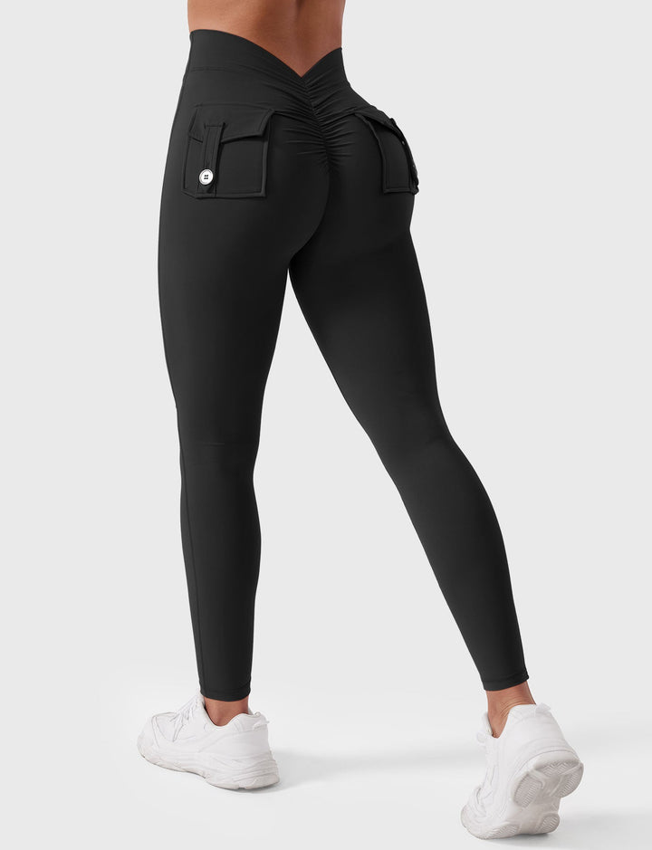 V-BACK CARGO - High-Waisted Scrunch Butt Cargo Leggings