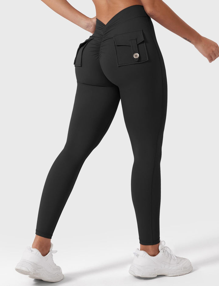 V-BACK CARGO - High-Waisted Scrunch Butt Cargo Leggings