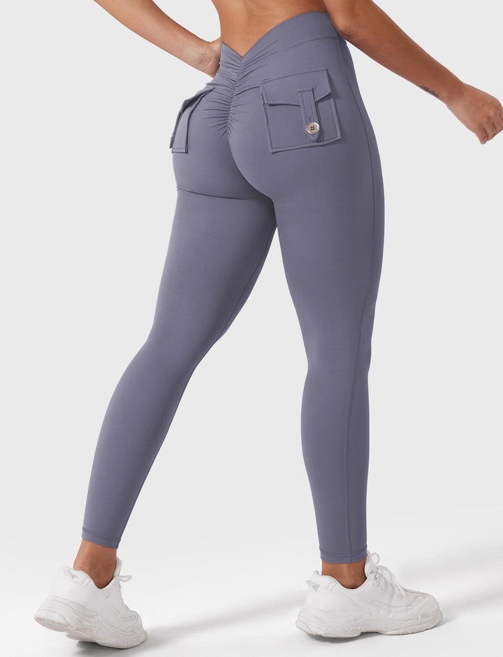 V-BACK CARGO - High-Waisted Scrunch Butt Cargo Leggings