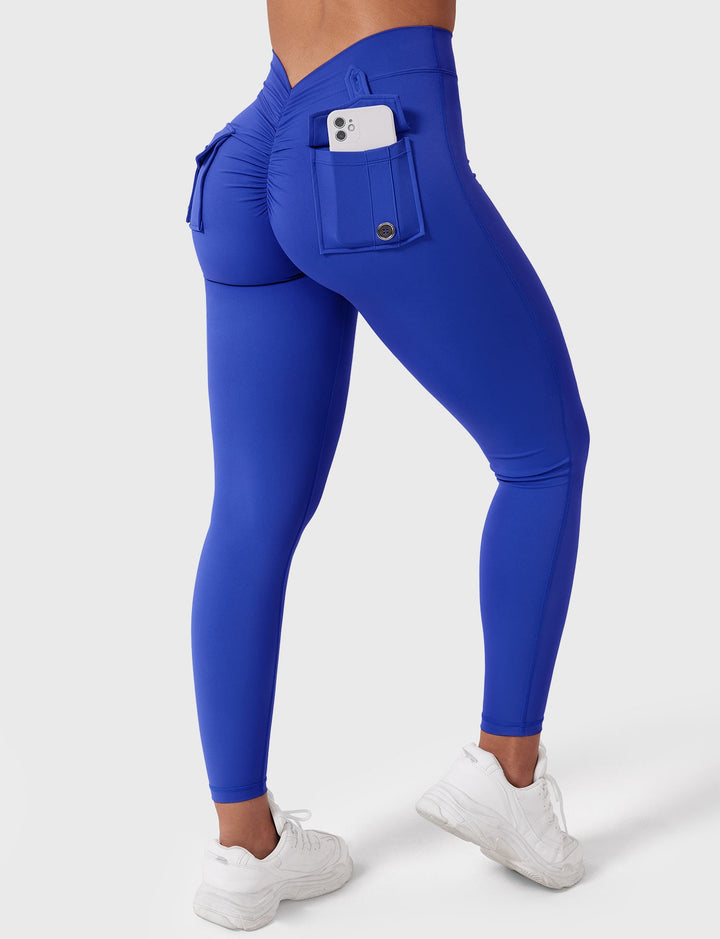 V-BACK CARGO - High-Waisted Scrunch Butt Cargo Leggings