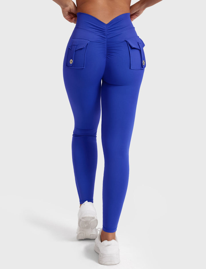 V-BACK CARGO - High-Waisted Scrunch Butt Cargo Leggings